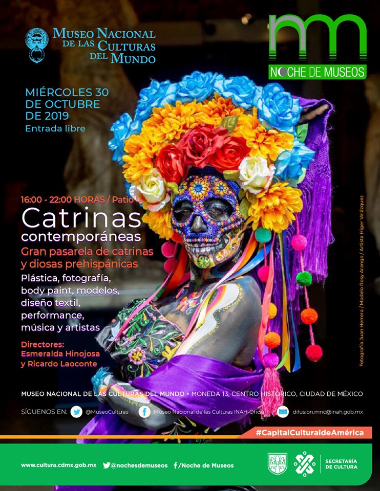 Pasarela de Catrinas. Noche de Museos.
